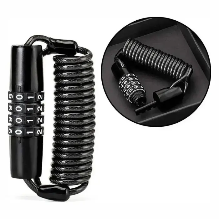Rockbros T609 bicycle lock with 1.5 m combination - black Foto 2