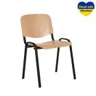 Krēsls NOWY STYL ISO BLACK WOOD no finiera, krāsa- dizskābardis Photo 1