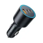 Orico HyperDrive 165W USB-A + 2x USB-C Car Charger - Black Foto 1