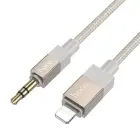 Cable AUX Jack 3,5 mm (male) to Lightning (male) Hoco 1 m UPA32A gold Photo 1