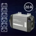 Qoltec Smart Monolith charger for LiFePO4 AGM GEL SLA batteries | 20A | 24V Фото 2