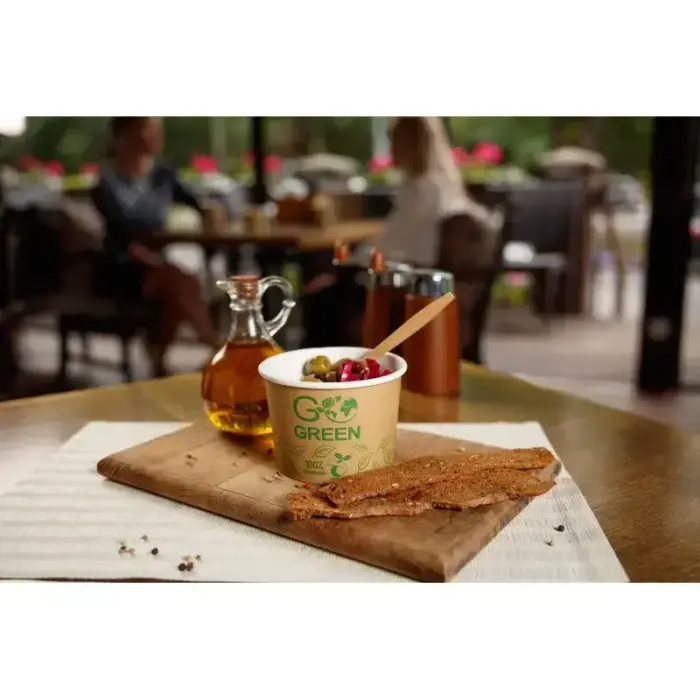 Compostable food containers with lids Go Green 230ml 5pcs/0,06kg Photo 3