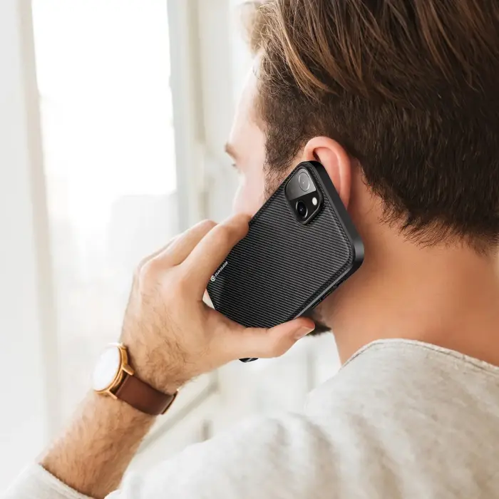 Dux Ducis Fino case cover nylon covered iPhone 14 Plus black Foto 8