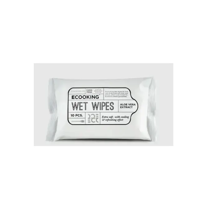 Ecooking, Ecooking, Aloe Vera Extract, Cleansing Wipes, For Face, 10 pcs Foto 2