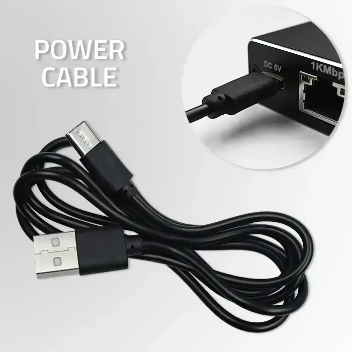 Qoltec Splitter mini SWITCH 1x2 port RJ45 | 1000Mbps | USB-C | Aluminium Photo 3