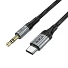 Cable AUX Jack 3,5 mm to USB C Hoco 1,5 m UPA33B black Photo 4