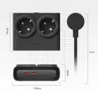 Orico PDC25 25W 6in1 Power Strip 2x AC + 2x USB-A + 2x USB-C - Black Фото 5