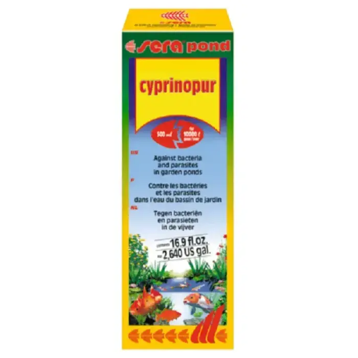 Zāles pret bakteriālām slimībām dīķu zivīm : Sera Pond Cyprinopur 250ml Photo 2