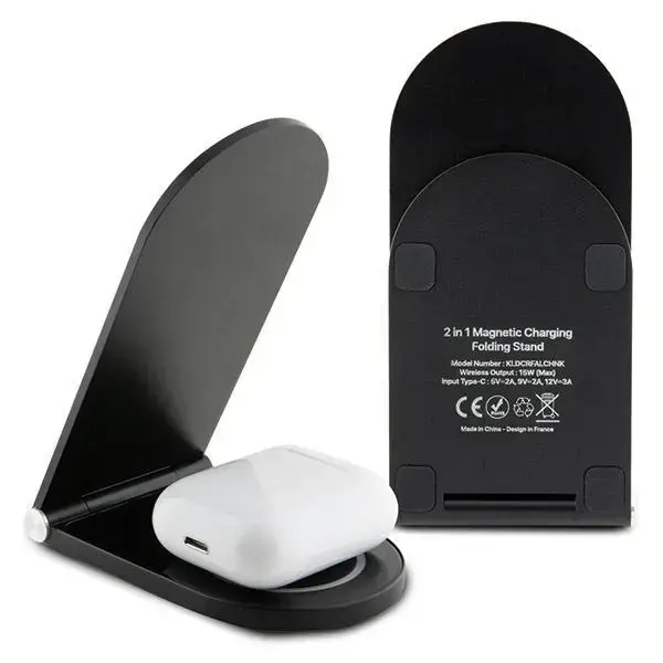 Karl Lagerfeld Choupette MagSafe induction charger 15W, foldable 2in1 - black Фото 3
