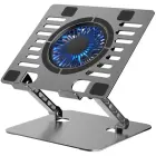 Cooling stand regulated for laptop ART P12 1 x USB A LED aluminium Photo 1