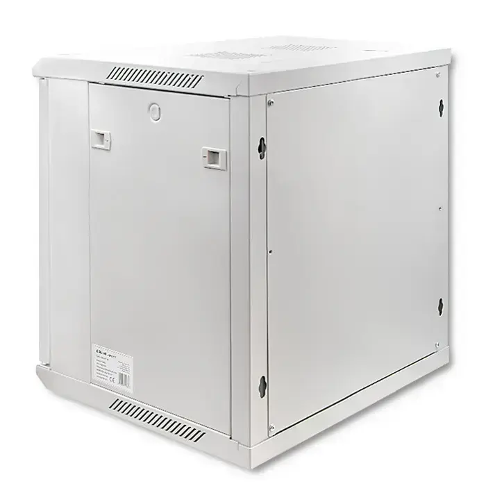 Qoltec RACK Cabinet 19" | 12U | 600 x 635 x 450 | Tempered doors | Hanging | Steel case | Lock | Grey Foto 4