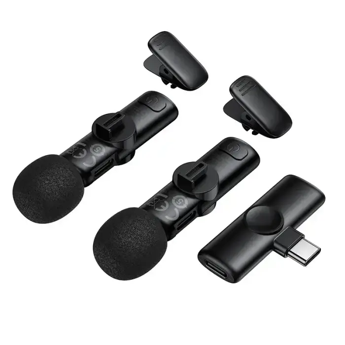 Borofone Lavalier wireless microphone BFK16A Winner Type C black - 2 pieces Photo 6