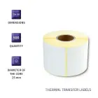 Qoltec Thermal transfer labels 70 x 120 | 500 labels Foto 3