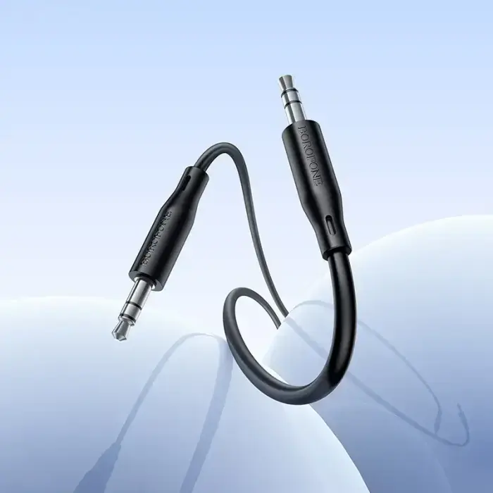 Borofone Cable AUX BL26 Standard - jack 3,5mm to jack 3,5mm - 1 metre black Photo 5