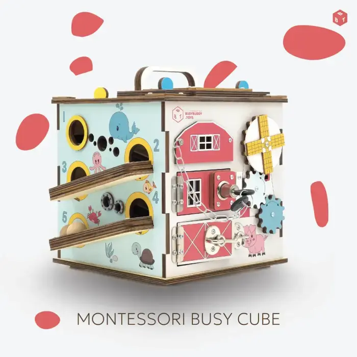 BusyBuddyToys - деревянный кубик для занятий с детьми (3+) Фото 3