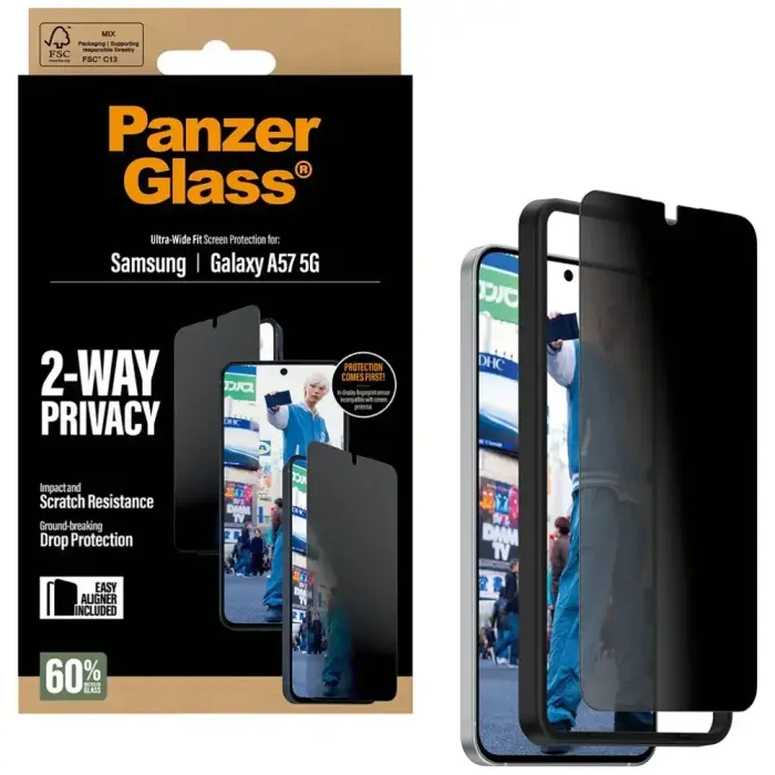 Privacy glass PanzerGlass Ultra-Wide Fit for Samsung Galaxy A57 5G Foto 6