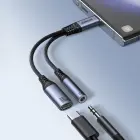 Joyroom SY-C02 2in1 DAC adapter USB-C to USB-C | 3.5 mm mini jack - black Фото 8
