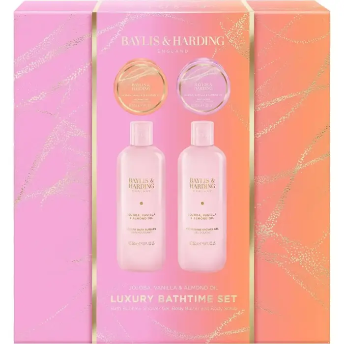Baylis & Harding, Set Regalo Bellezza, Badeset Mit Jojoba-, Vanille- Und Mandelöl, 4-teiliges Geschenkset (Set per La Cura Del Corpo) Photo 2