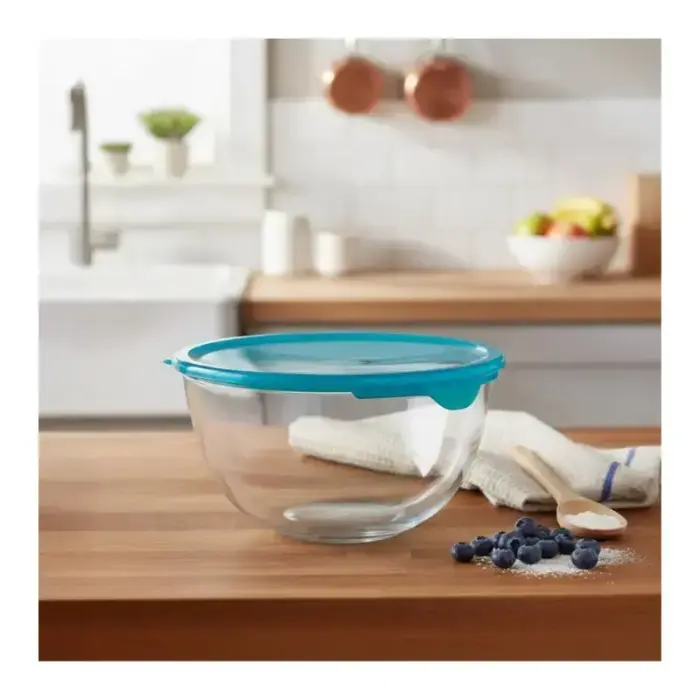 Stikla bļoda ar vāku Ø21cm 2.3L Foto 2