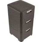 Kumode ar 3 atvilktnēm Style 33x38x60cm tumši brūna Foto 7