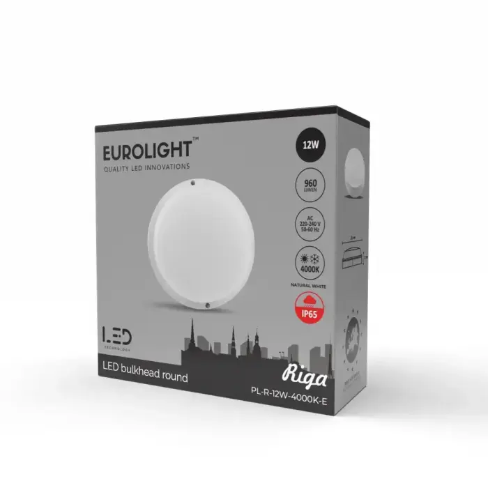 Riga round LED šviestuvas 12W 4000K IP65 Eurolight Photo 2