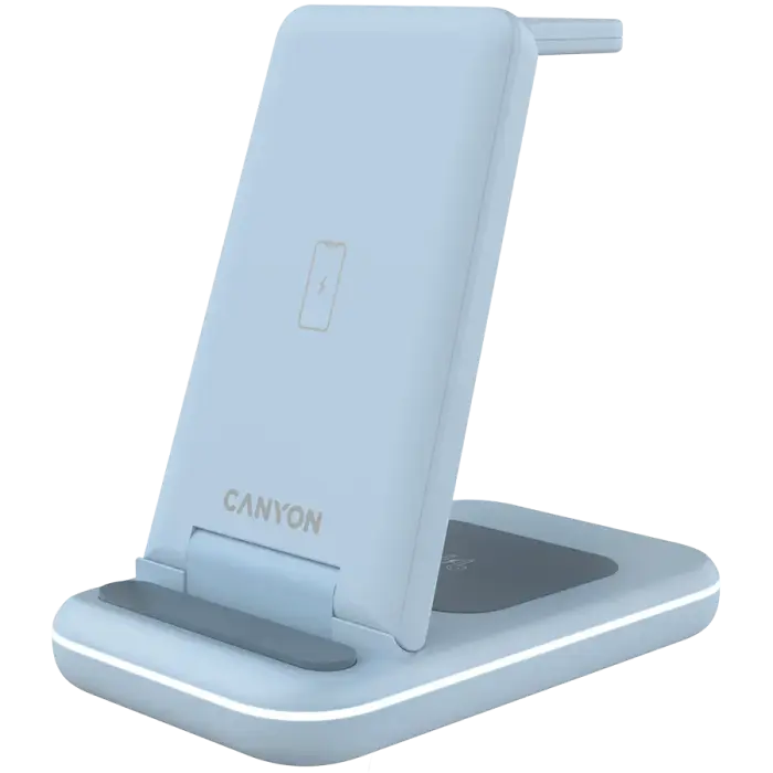 CANYON wireless charger WS-304 15W 3in1 Blue Foto 2