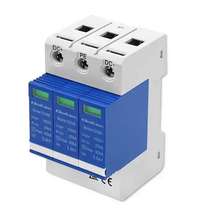 Qoltec DC surge protector arrester | 3P | 1000V | T2 | C Foto 8