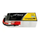 Tattu 17000mAh 22.8V 15C 6S1P Lipo Battery with AS150+XT150 Plug Photo 1
