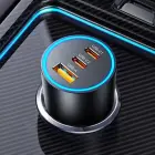 Orico HyperDrive 165W USB-A + 2x USB-C Car Charger - Black Foto 8