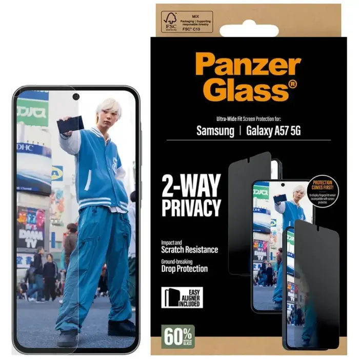 Privacy glass PanzerGlass Ultra-Wide Fit for Samsung Galaxy A57 5G Foto 2
