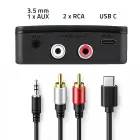 Qoltec Wireless Audio HiFi Home&Car Transmitter Receiver | Bluetooth 6.0 | NFC | 2 x RCA | 1 x 3.5mm MiniJack | Microphone Foto 4