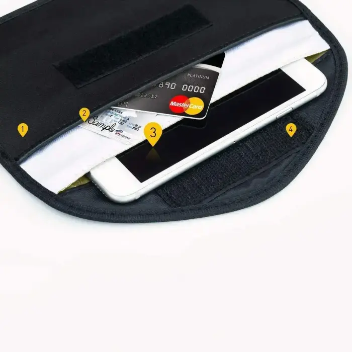 Anti-theft Case for Car Keys Phone Radio Blocking Faraday Box Faraday Cage 20cm x 11cm Black Фото 12