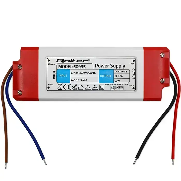Qoltec LED Driver IP20 60W | 12V | 5A Foto 10