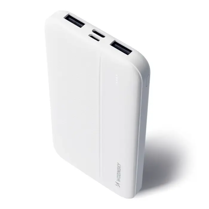 Wozinsky ārējais akumulators (powerbank) Li-Po 10000mAh 2 x USB balts (WPBWE1) Foto 2