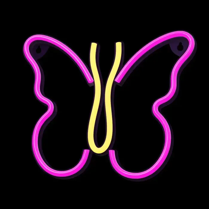 Neon LED Light BUTTERFLY pink NNE03 Neolia Фото 3
