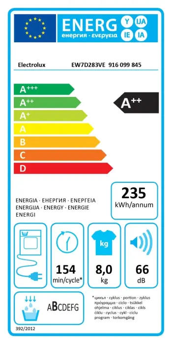 Electrolux veļas žāvētājs, 8 kg Foto 3