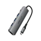 Acefast J16 USB Hub USB-C 5-in-1 HDMI 4K 60Hz PD90W Docking Station - Gray Фото 1