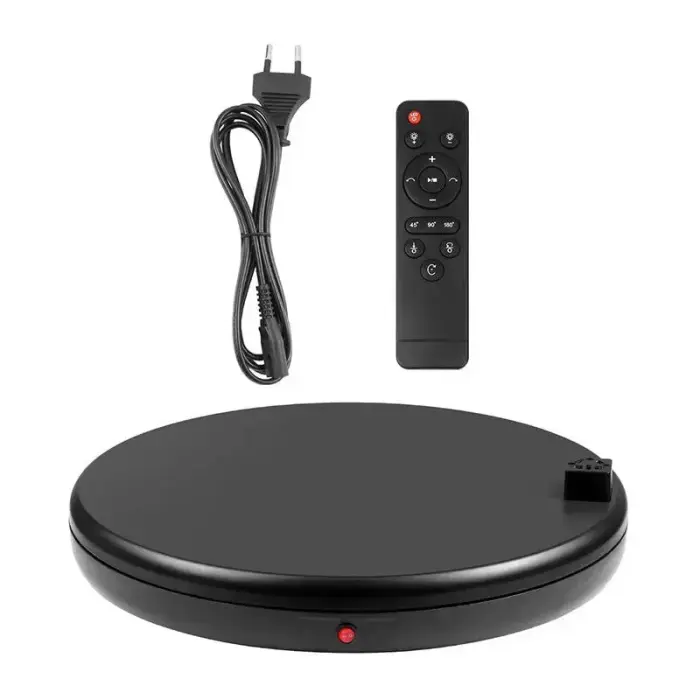 Rotating display stand Puluz with power socket 45 cm (black) Foto 3