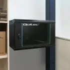 Qoltec RACK Cabinet 19" | 12U | 600 x 635 x 450 | Tempered doors | Hanging | Steel case | Lock | Black Foto 7