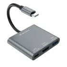 Hub Wozinsky WHCH-01 USB-C PD 100W HDMI 4K@30Hz USB-A 10Gbps - gray Фото 2