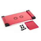 Desk for laptop uniwersal adjustable with cooling YL-803 red Фото 5