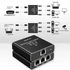 Qoltec Splitter Ethernet mini SWITCH 1x3 RJ45 | 1000Mb/s | USB-C | Aluminium Foto 9