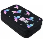 Piórnik Podwójny z WyposażeniemStright PC-04 tęczowe jednorożce/rainbow unicorns Foto 1