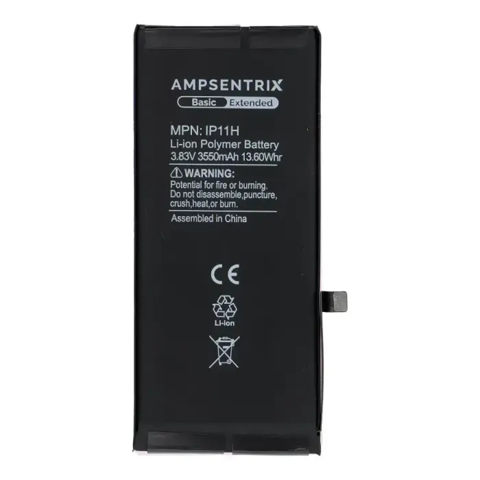 AmpSentrix Basic battery for iPhone 11 (high capacity 3550 mAh) Фото 2