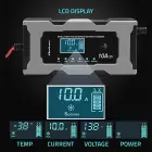 Qoltec Intelligent microprocessor charger 12V 10A | Rectifier with repair function for AGM GEL LiFePO4 battery | LCD Photo 4