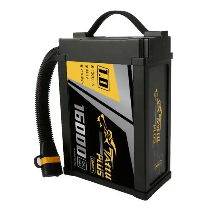 Tattu Plus 1.0 Compact version 16000mAh 12S 15C 44.4V Lipo battery pack with AS150U Plug Фото 3
