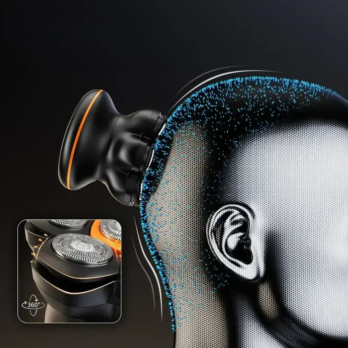 MAXGROOM JK-1688 Electric Shaver for Head and Beard - Black Foto 11