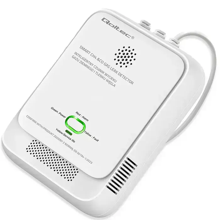 Qoltec Certified wireless Gas Leak (CH4) and Carbon monoxide (CO) detector | alarm 85dB | LED Фото 12