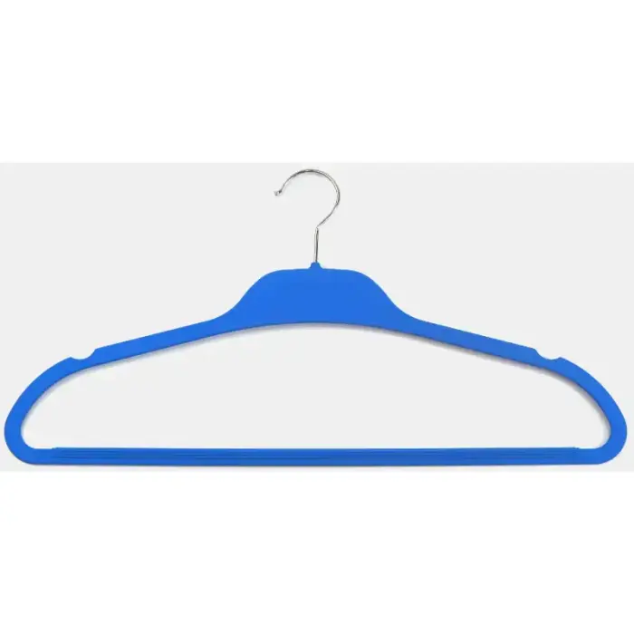 Drēbju pakaramais plastmasas Soft Touch 43cm asorti, melns/zils/gaiši pelēks/balts Foto 2