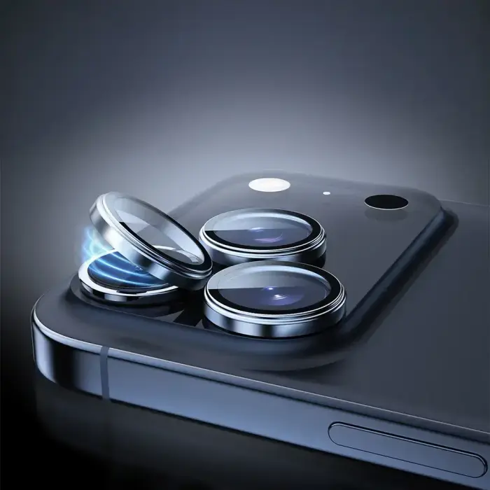 Rock Tempered glass Pure Series Camera Lens on camera for Iphone 17 Pro/17 Pro Max (lens 3 pieces) silver Foto 4